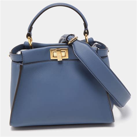 fendi mini peekaboo blue|Fendi peekaboo mini shearling.